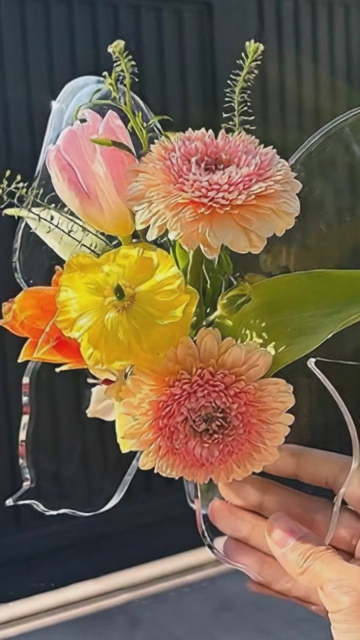 DODCI® Clear Butterfly Frame Vase, Art Flower Holder